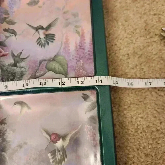 The Bradford Exchange Garden Little Jewels Hummingbird Plates Window Wall Decor - Picture 3 of 6